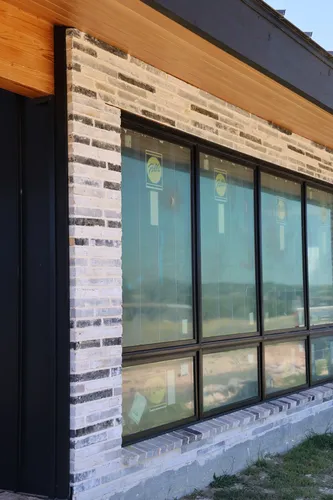 Exterior Brick Window Closeup — custom home by Open Prairie (Build Process · Behind the build)
