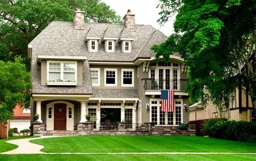 Exterior Stone Colonial — custom home by Open Prairie (Other Builds · Selected work)