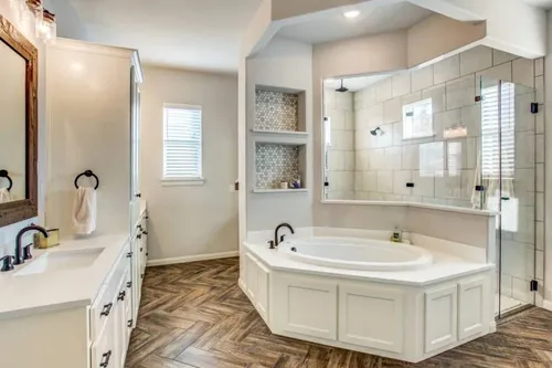 Master Bath Soaking Tub — custom home by Open Prairie (Other Builds · Selected work)