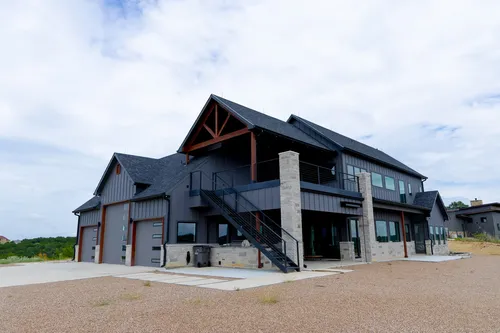 Exterior Front Wide — custom home by Open Prairie (The Barndominium · Graford)