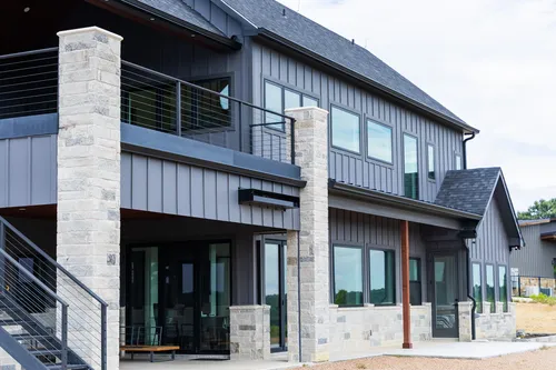 Exterior Rear Entry — custom home by Open Prairie (The Barndominium · Graford)