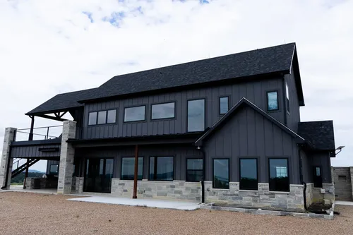 Exterior Rear Wide — custom home by Open Prairie (The Barndominium · Graford)