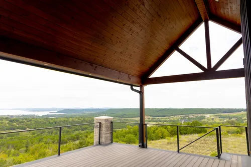 Upper Deck Lake View — custom home by Open Prairie (The Barndominium · Graford)