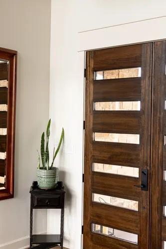 Foyer Entry Door Detail — custom home by Open Prairie (The Estate · Graford)