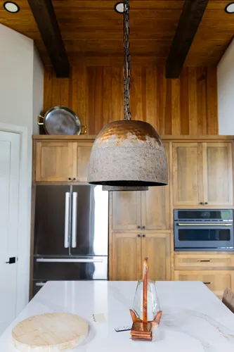 Kitchen Refrigerator Wall Cabinets — custom home by Open Prairie (The Estate · Graford)