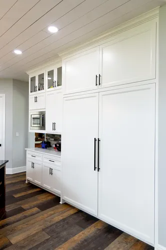 Kitchen Pantry Wall Cabinets — custom home by Open Prairie (The Lakehouse · Graford)