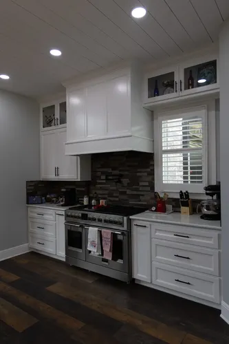 Kitchen Range Wall Overview — custom home by Open Prairie (The Lakehouse · Graford)